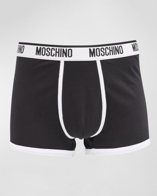 Moschino Contrast-Outline Logo Trunks
