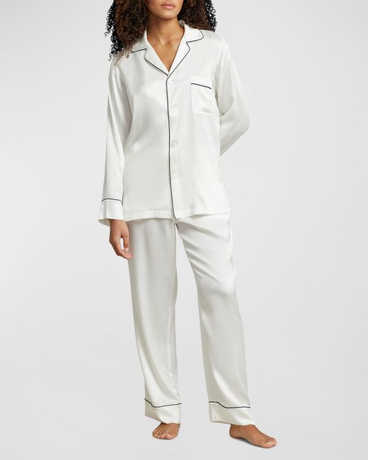 Polo Ralph Lauren The Laurel Stretch Silk Pajama Set