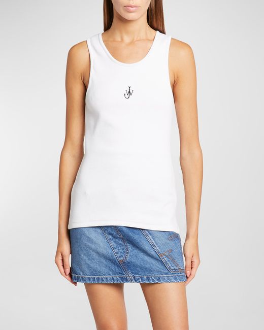 J.W.Anderson Anchor Logo Embroidered Tank Top