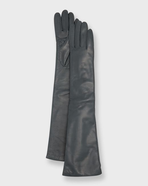 Portolano Long Cashmere-Lined Leather Gloves