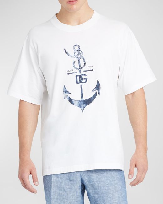 Dolce & Gabbana Anchor-Print Logo T-Shirt