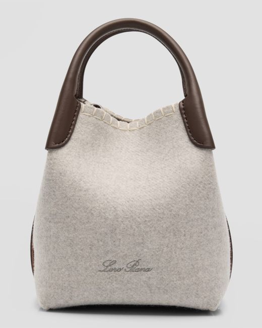Loro Piana Bale Micro Cashmere Top-Handle Bag