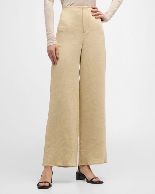 By Malene Birger Marchei Ribbed High-Rise Wide-Leg Pants