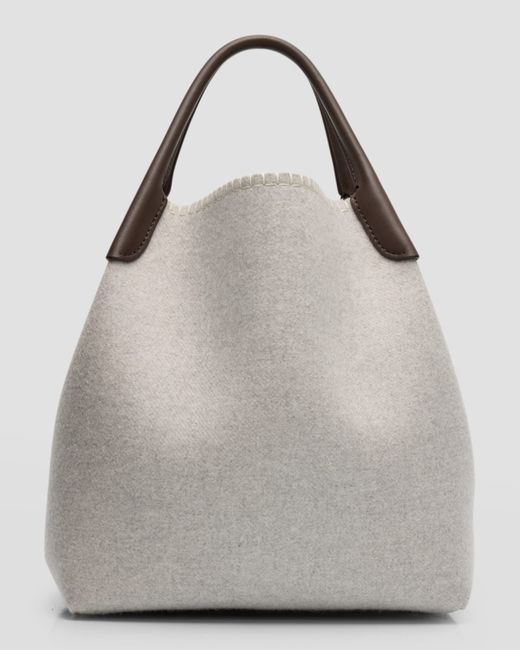 Loro Piana Bale Cashmere Top-Handle Bag
