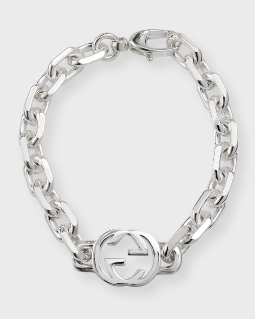 Gucci Sterling Interlocking G Link Bracelet