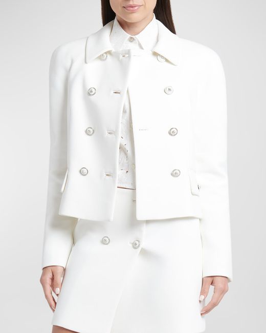 Versace Medusa Double-Breasted Stretch Crepe Jacket