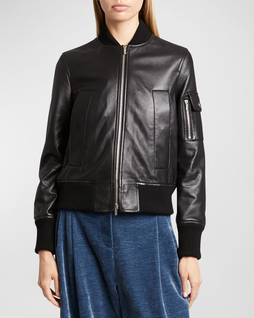 Proenza Schouler White Label Mika Leather Bomber Jacket