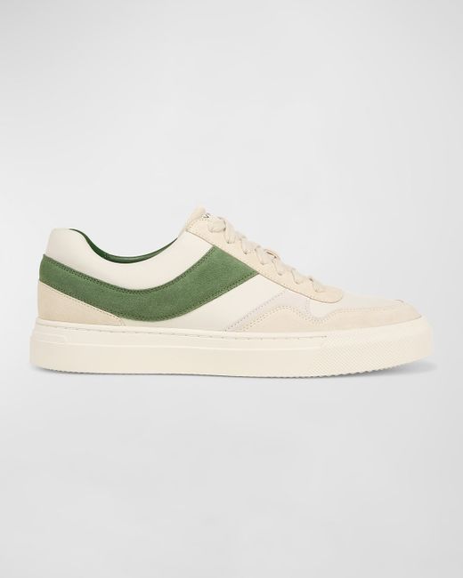 Vince Warren Retro Leather and Suede Low-Top Sneakers