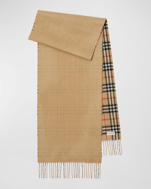 Burberry Cashmere Vintage Check Rectangle Scarf