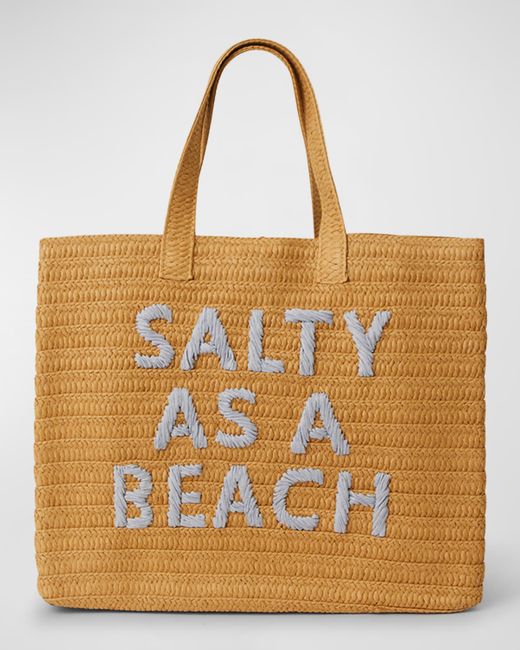 btb Los Angeles Salty as a Beach Straw Tote Bag