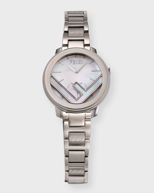 Fendi F Is 28mm Mother of Pearl Watch with Bracelet Strap