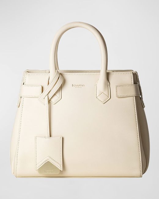 Serapian Meline Leather Top-Handle Bag