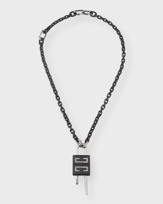 Givenchy Small 4G Crystal Lock Pendant Necklace