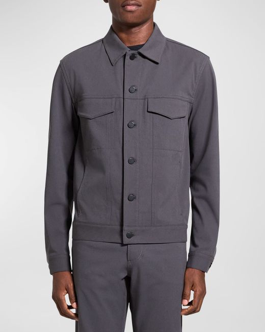 Theory River Neoteric Twill Trucker Jacket