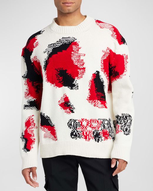 Alexander McQueen Obscured Flower Intarsia Sweater