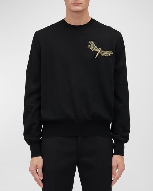 Alexander McQueen Wool Sweater with Dragonfly