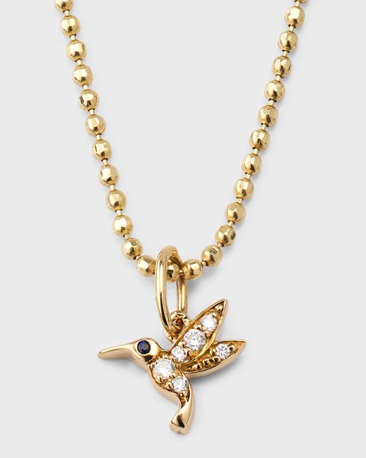 Sydney Evan Tiny Hummingbird Charm Necklace