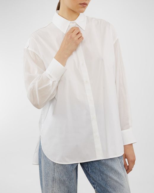 Peserico Bead-Trim Button-Down Shirt