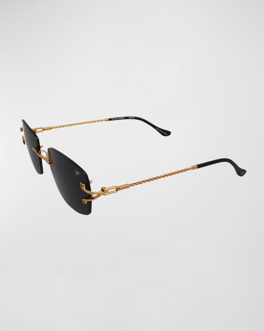 Vintage Frames Company VF Bal Harbour Rectangle Rimless Sunglasses