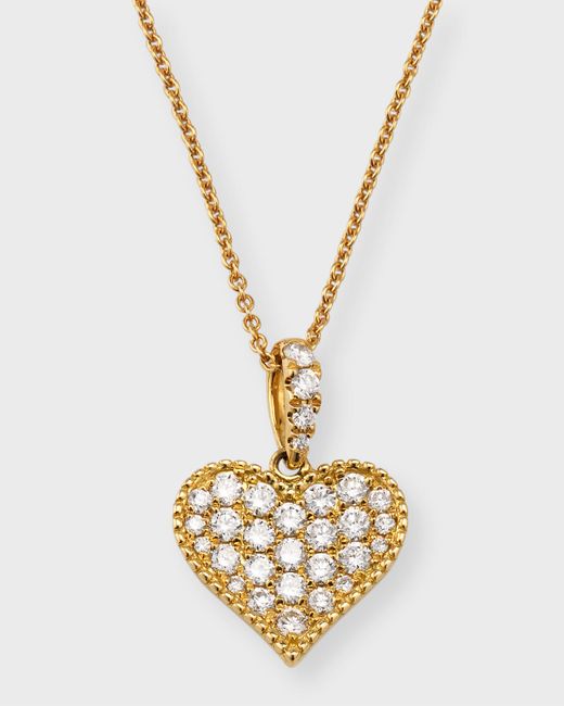 Lisa Nik 18k Gold Diamond Heart Necklace