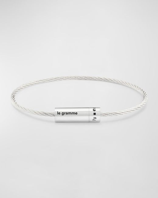 Le Gramme Polished Cable Bracelet
