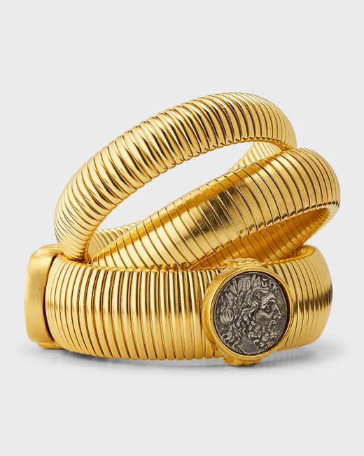 Ben-Amun Cobra Coin Bracelets Set of 3