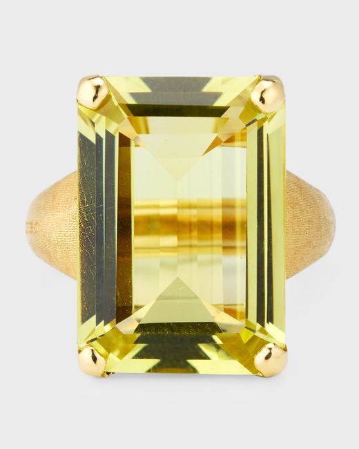 Marco Bicego Alta 18K Gold Ring with Quartz Citrine 7