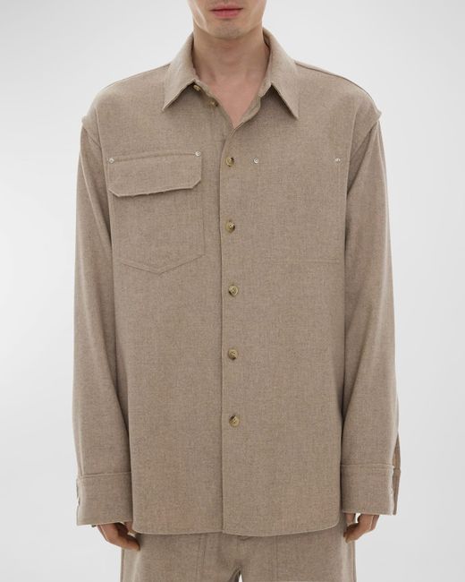 Helmut Lang Wool Button-Down Shirt