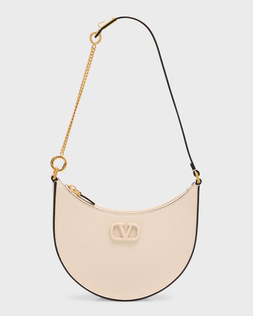 Valentino Garavani VLOGO Mini Leather Hobo Shoulder Bag