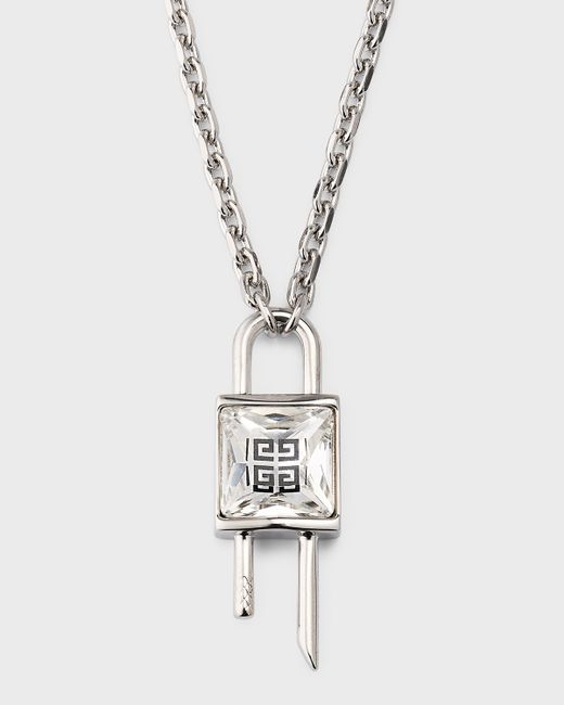 Givenchy Mini Lock Crystal Necklace