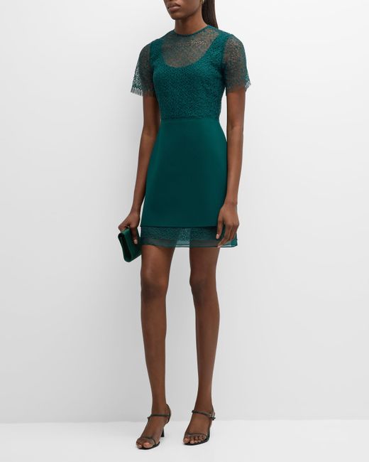 Jason Wu Collection Corded Geometric Lace Mini Dress