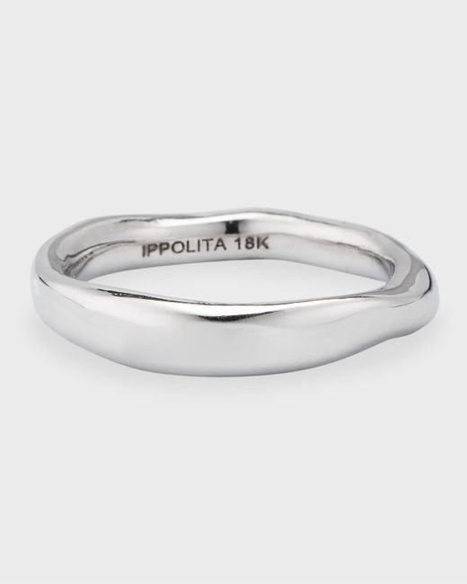 Ippolita 18K Gold Classico Wide Squiggle Band Ring 7