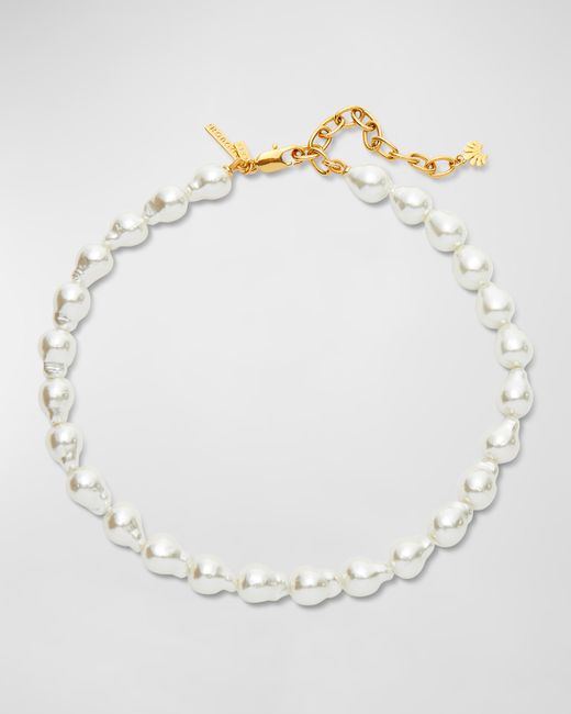 Lele Sadoughi Baroque Pearly Collar Necklace