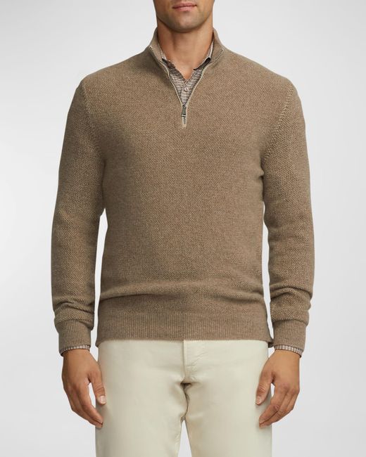 Ralph Lauren Purple Label Cashmere Quarter-Zip Sweater