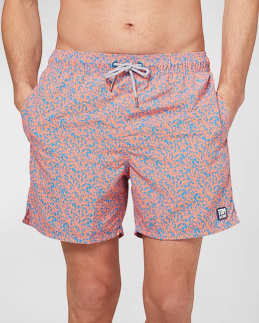 Tom & Teddy Coral-Print Swim Shorts