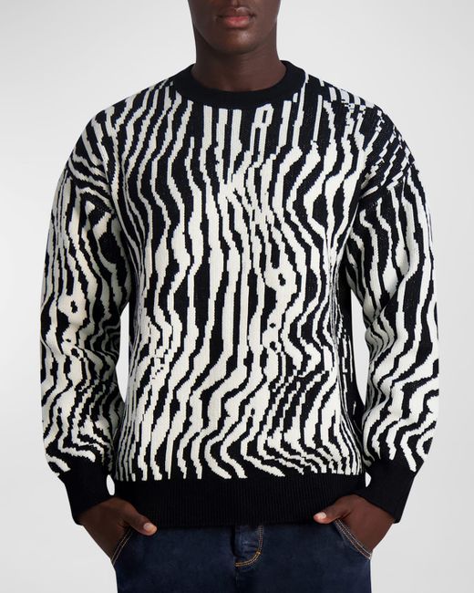 Karl Lagerfeld Striped Crew Sweater