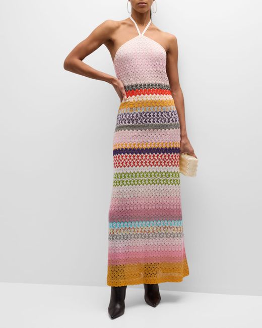 Missoni Open-Knit Halter Maxi Dress