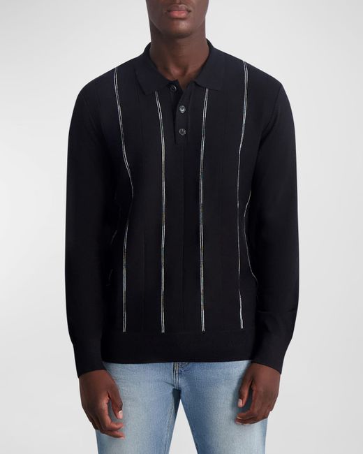 Karl Lagerfeld Striped Polo Sweater