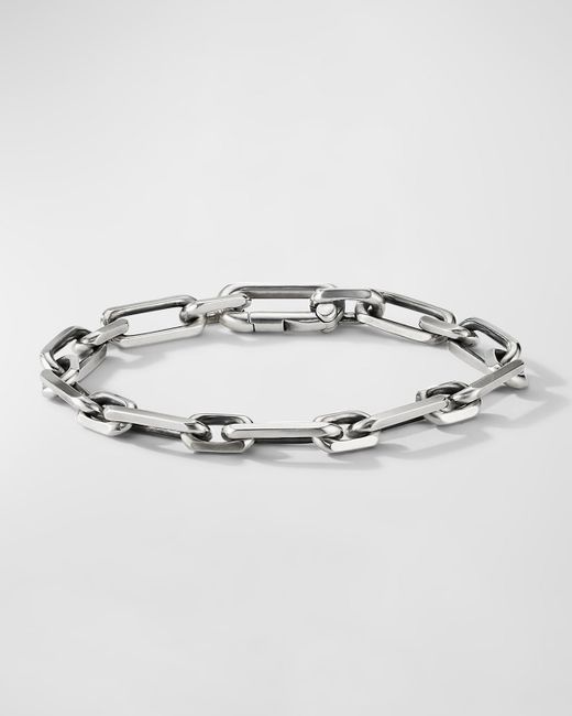 David Yurman Elongated Open Link Chain Bracelet Sterling 8mm 5.5L