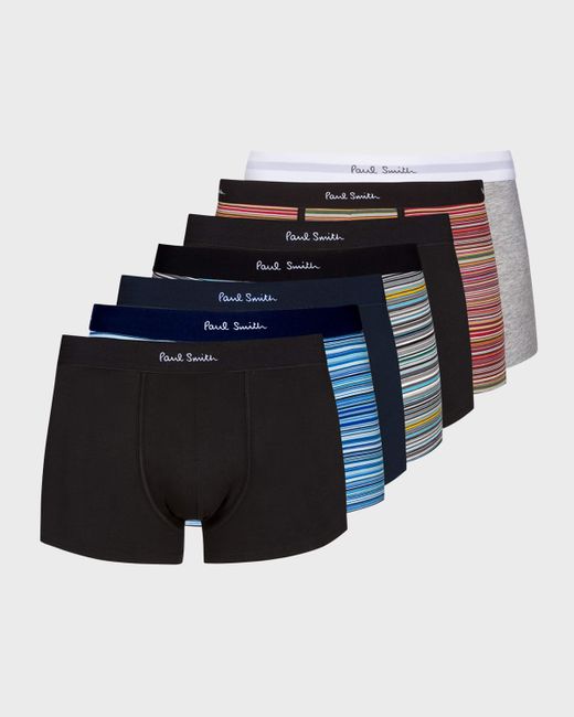 Paul Smith 7-Pack Mixed Cotton-Stretch Trunks