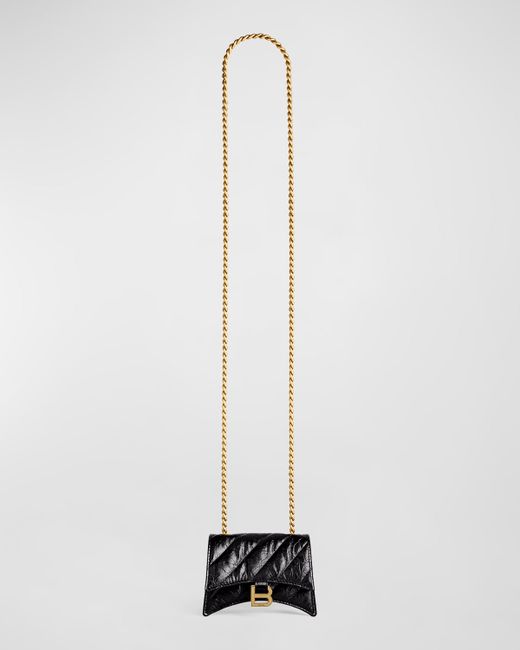 Balenciaga Crush Mini Quilted Chain Crossbody Bag