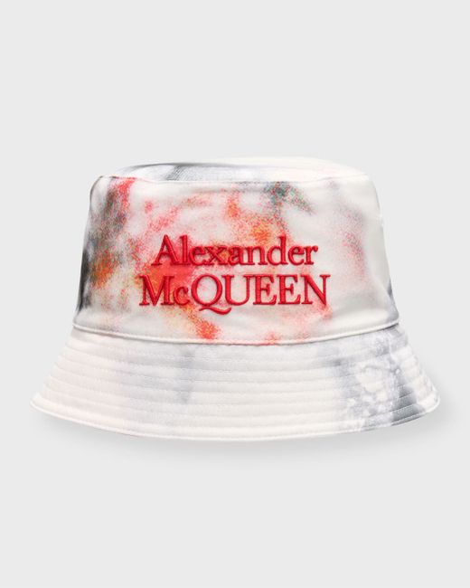 Alexander McQueen Obscured Flower Logo Bucket Hat