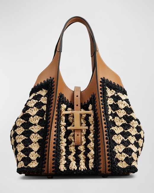 Tod's Mini Crochet Shopping Tote Bag