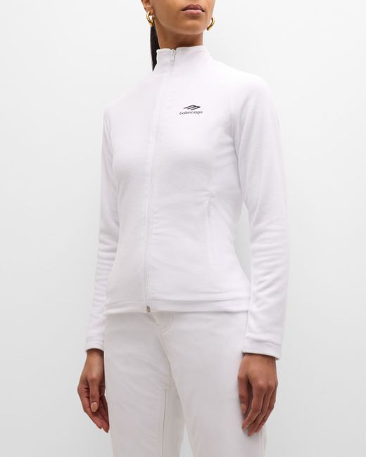 Balenciaga 3B Sports Icon Polar Fleece Zip-Up Jacket