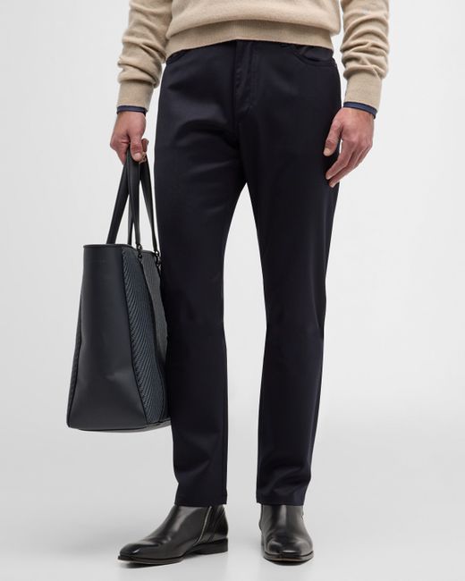 Z Zegna 5-Pocket Wool Flannel Pants