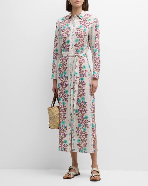 Etro Floral-Print Maxi Dress Coverup
