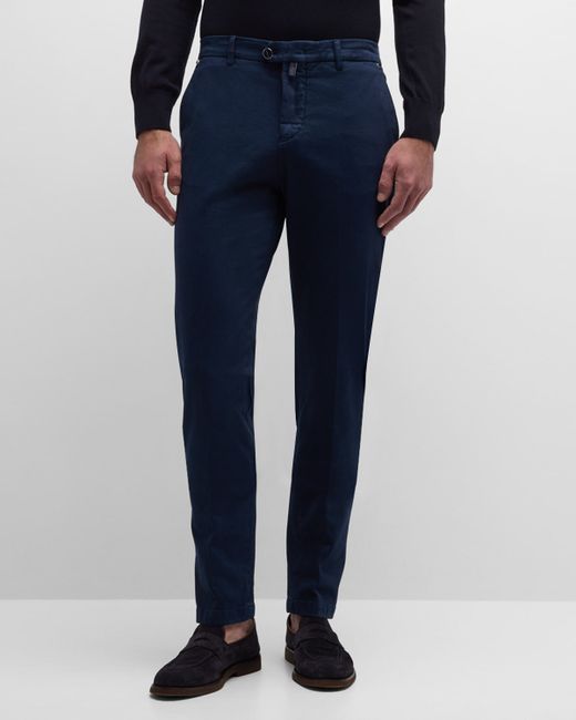 Kiton Slim-Fit Flat-Front Trousers