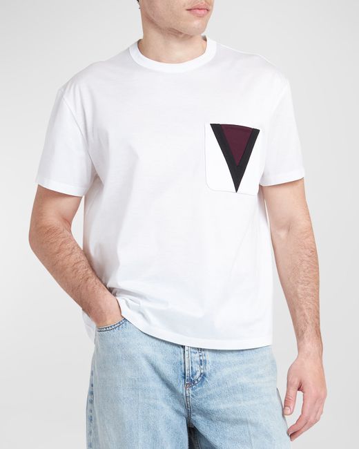 Valentino Garavani Retro V Logo Pocket T-Shirt