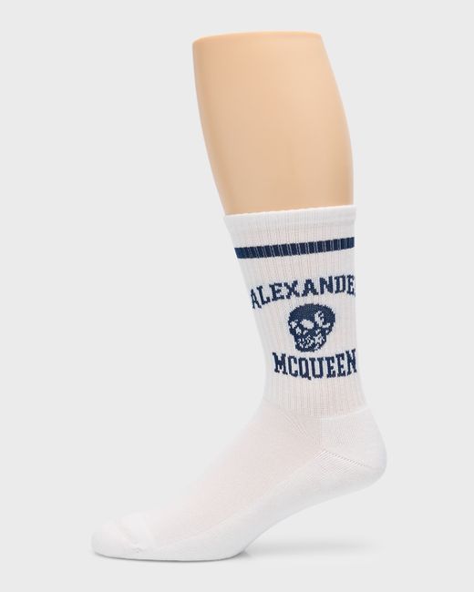 Alexander McQueen Varsity Logo Crew Socks