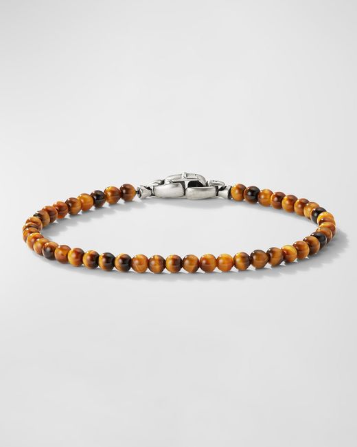 David Yurman Spiritual Beads Bracelet with Tigers Eye 4mm 5.5L